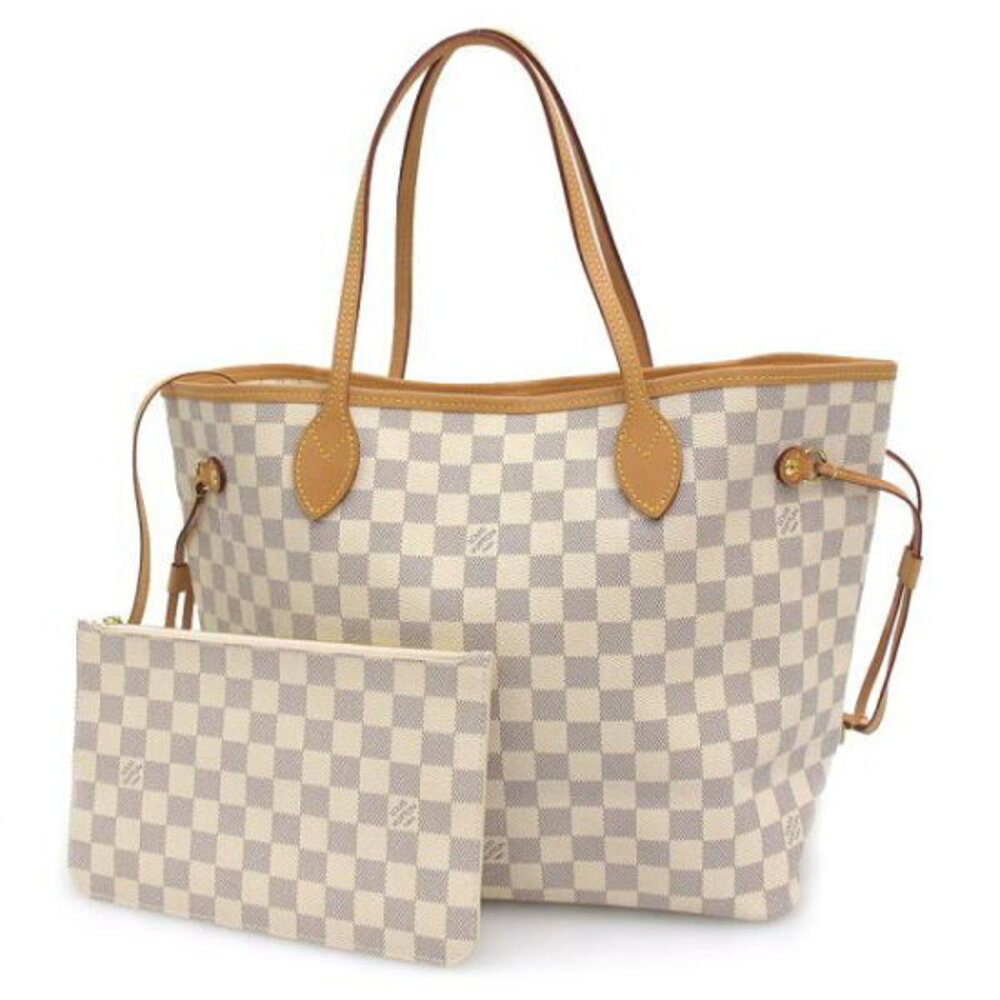 Louis Vuitton Damier Azur White Neverfull pouch